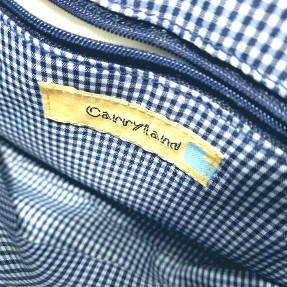 Carryland small jean purse red flowers Vintage - Picture 4 of 10